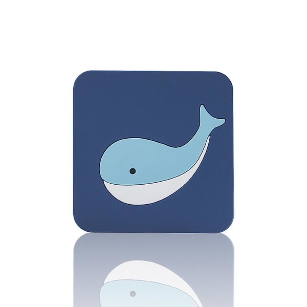 Tecknad halkfri bordsunderlägg Anti-skållning mjukt gummiunderlägg 2st Whale