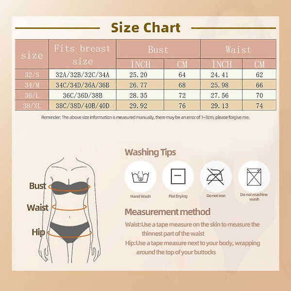 Body Shaper for kvinner Shapewear Tummy Control Body Shaper U-plunge stropper Ryggløs Sexy undertøy Midjetrener M