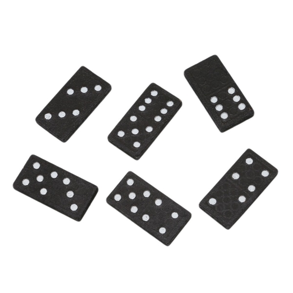 Traditionellt Domino-spel - 28 delar plus trälåda och skjutlock för barn och vuxna, svart färg