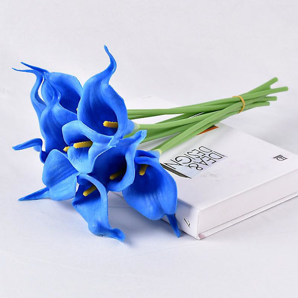 Kunstig Calla Lily 10 stk. Orange Blomster Kunstige Liljer Blomsterbuket Falske Calla Liljer Plante Dcor Til Blomsterarrangement Bryllup, Braidal, H 8 10pcs