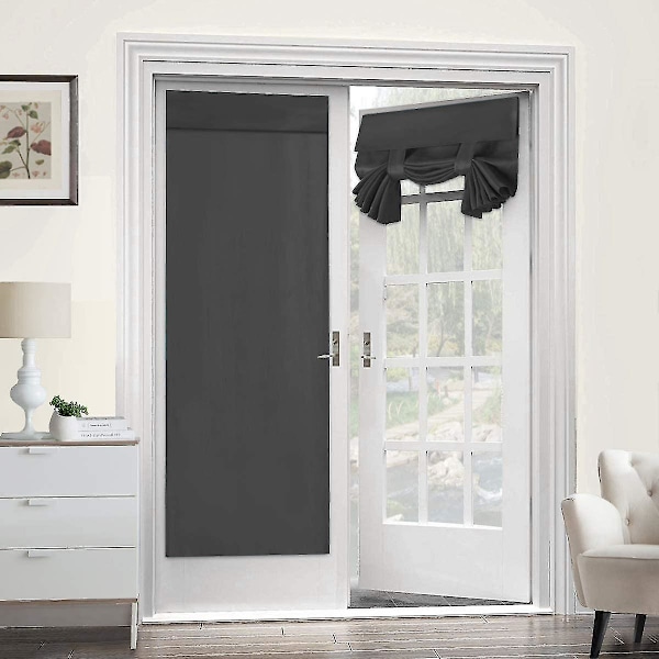 Lämpöeristetty pimennysoviverho, 26 x 68 tuumaa Charcoal Gray 2pcs