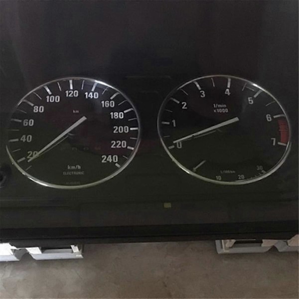 Bil Hastighetsmätare Skydd Ram Trim Instrumentbräda Mätarring Set för E32 / E34 Modeller