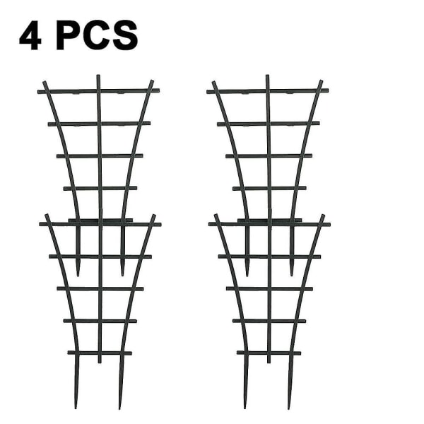 Spaljé för krukväxter, Mini trädgårdsspaljé för klätterväxter Stapelbar växtstöd i plast Krukväxtstöd DIY Klätterspaljé Blomkruka 6pcs