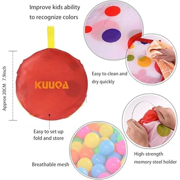 KUUQA 100CM Barnpool för barn med förvaringsväska (bollar ingår ej)