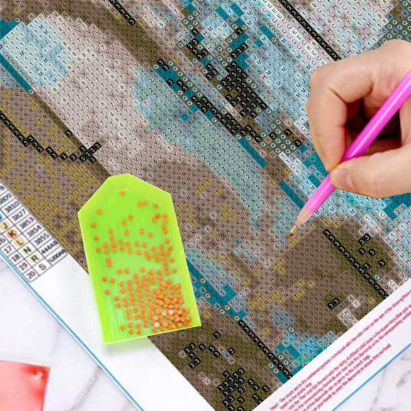 Sininen perhosmaalaussarja - Aikuisille tarkoitettu pyöreä timanttitaidesarja aloittelijoille, DIY täysi timantti 5D timanttipistemaalaus 12*16 tuumaa