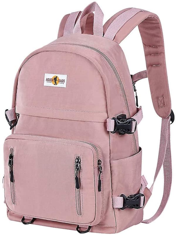 Ryggsäck med USB-laddningsport Pink