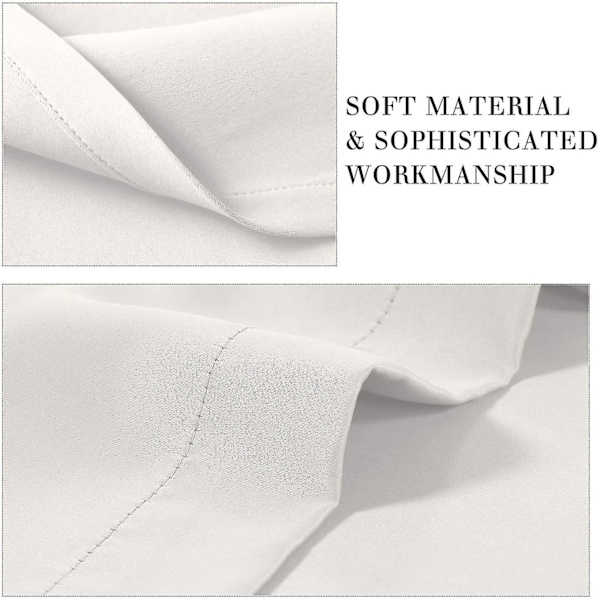 Lämpöeristetty pimennysoviverho, 26 x 68 tuumaa Cream 2pcs