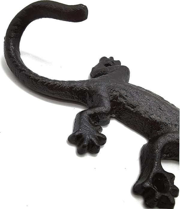 3-pack väggmonterade antika dekorativa gecko-krokar