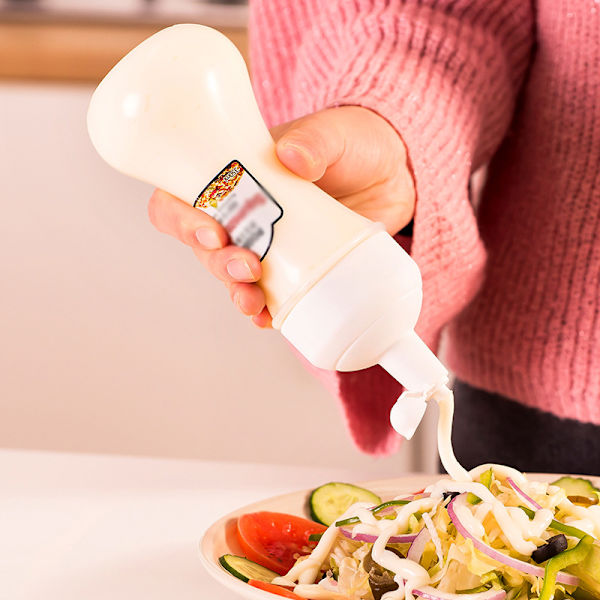 Hushållsplastflaska för sås, kök, tomat, sallad, spetsig klämflaska, sandflaska, honungsburk, såsflaska, bränsleförbrukning