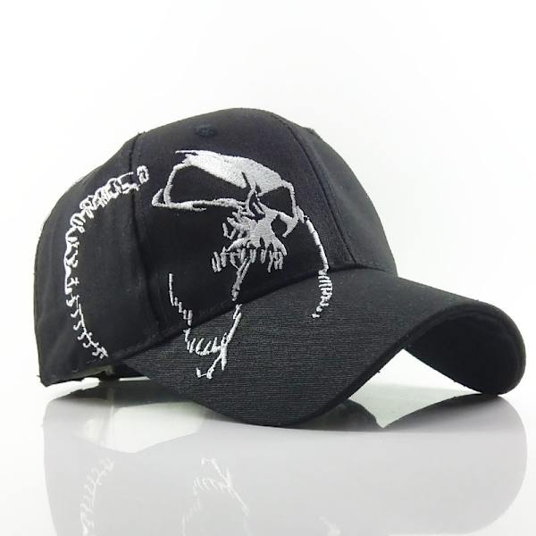 Skull broderad basebollkeps bomullsanka keps utomhus solhatt