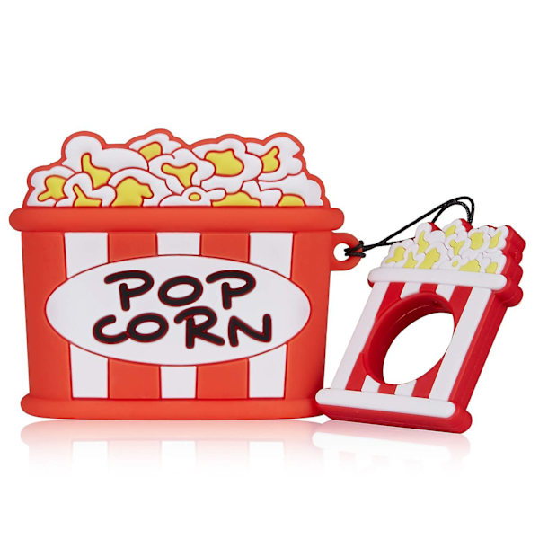 Sjovt 3D tegneserie oppustet ris popcorn etui, fuld beskyttelse blød silikone opladningsetui cover til Airpods 1&2