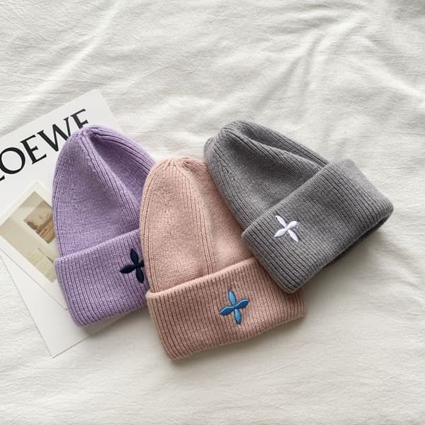 2 stk. Beanie Høst og Vinter Strikket Beanie Herre Klein Blå Genser Lue B
