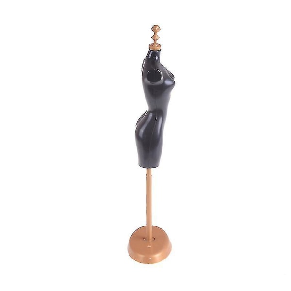 Svart skyltdocka stativmodell för dockkläder klänning klänning displayhållare 25cm Black