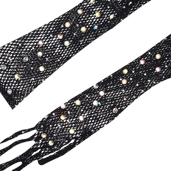 Dame Rhinestone Fishnet Lange Handsker Kostume Tilbehør