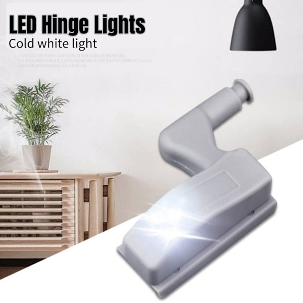 10 st universella skåpsgångjärns LED-lampor för modernt kök hemlampa, kall vit