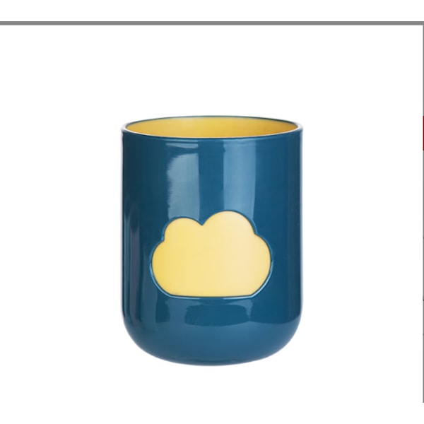 Blæk Grøn - Fritstående Design Miljøvenlig Skyer Skyllekop Nordisk Minimalistisk Par Tandbørste Kop Husholdning Vandkop Vask Kop