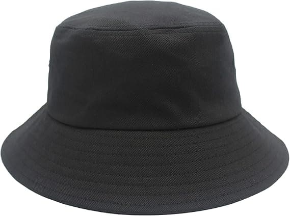 Svart solhatt for menn og kvinner med solbeskyttelse bred brem bomull solhatt hip hop stil