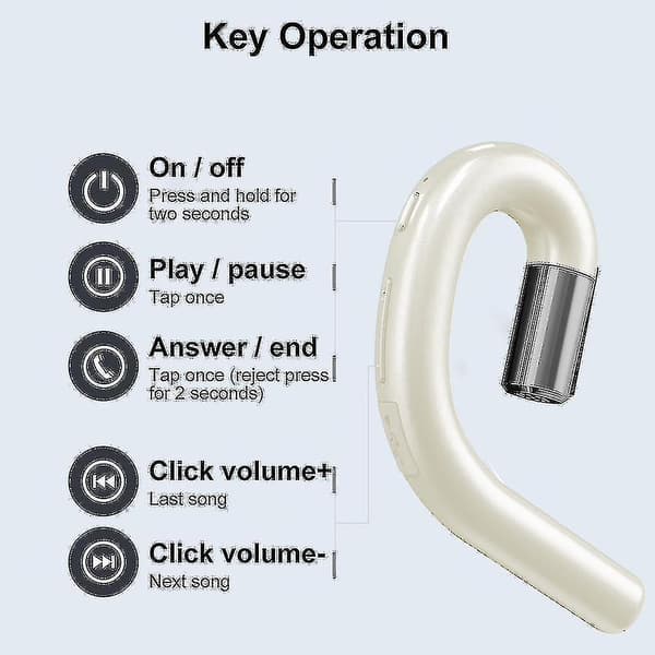 Bluetooth-hovedtelefoner, støjreducerende håndfrit headset, rød