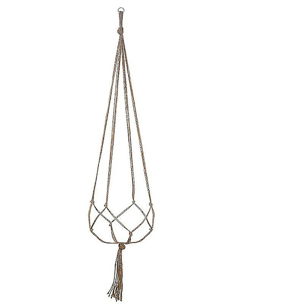 6 stk. Macrame hængekurv, bomuldsreb hængekurv, blomsterpotteophæng 90CM