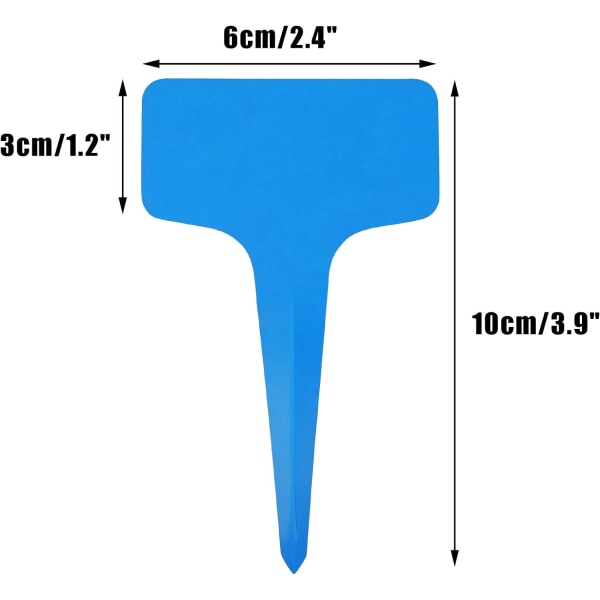 Blå, 10x6CM 100 stk plantetikett frøplantetikett hage grønnsak planting vanntett plast utendørs