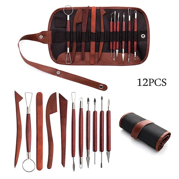 11pcs Polymer Clay Tools Modeling Clay Sculpting Tools Kits For Pottery Sculpture Wooden Dotting Tools