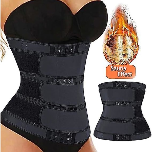 Midjetrener for kvinner, kvinnebelte magekontroll midjetrener trimmer sauna svette slankende body shaper L