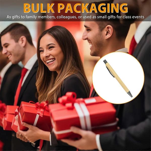100 stk. Bambuspenner Bulk Tre Bambuspenner Gravering Tre Kulepenn Gavepenn Bulk