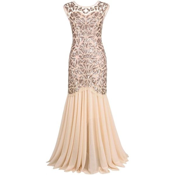 Kvinnors 1920-tals Sequin Gatsby Långklänning för Bal M