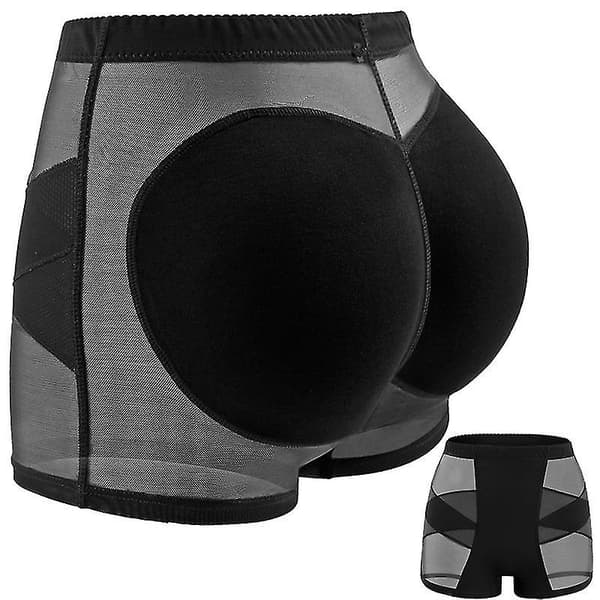 Damunderkläder för rumplyft, kroppsskulpterande byxor, höftförstärkare, rumplyftande underkläder Black 2XL