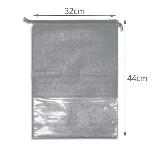 12 stk. reisesko-oppbevaringspose i non-woven stoff Gray