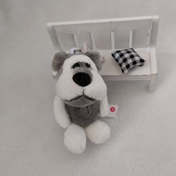 Schnauzer-hängsmycken, dockhängsmycken, nyckelringar, små presenter