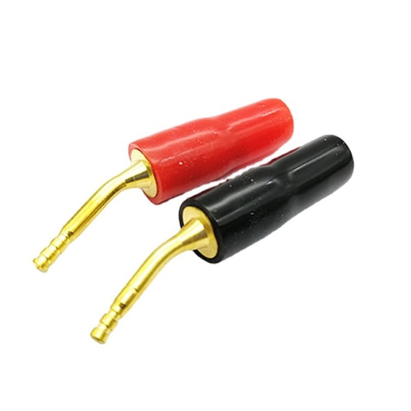 2MM bananplugg guldpläterad ljudförstärkarkabel plug pin plug högtalarklämma uttag 2 st