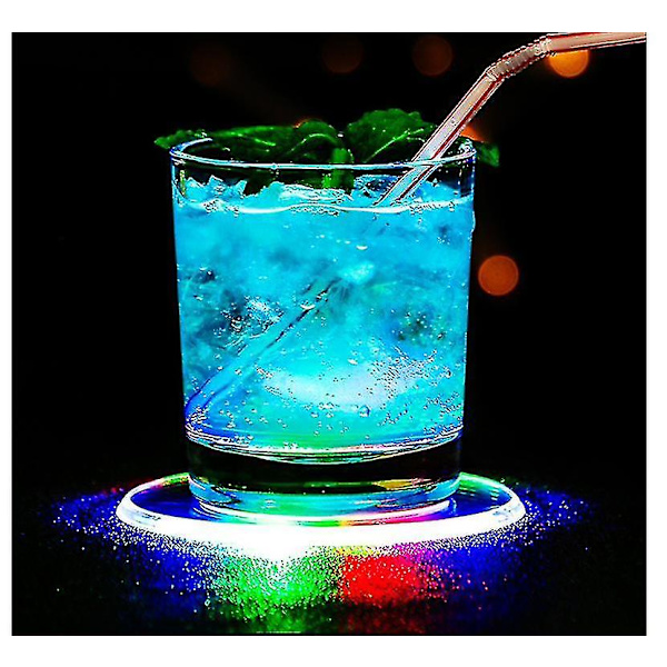 Led Farverige Coaster 2 Stk Drikkebrikker