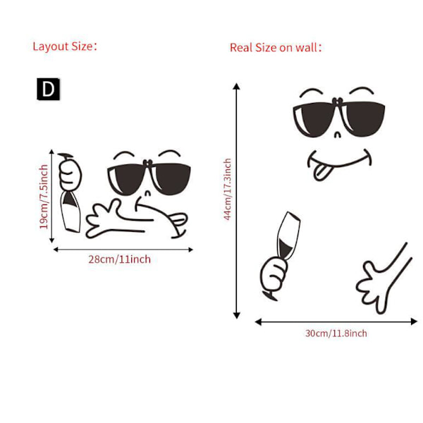 Aurinkolasit Smiley Face Jääkaapin Magneetti Sarjakuva Jääkaapin Magneetti D Style