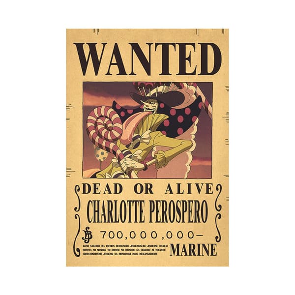 One Piece belöningsaffischer i kraftpapper, retro, 15 stycken