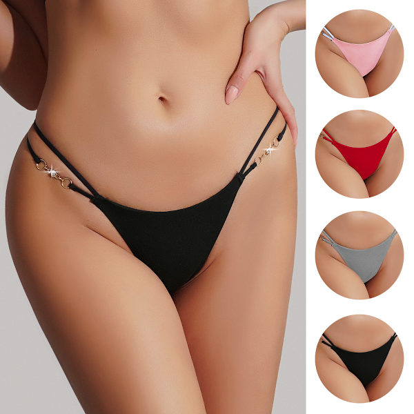 Bomuldsstringtrusser Kvinders Seksuelle Lavtaljede Trusser Kvinders Bikini Trusser Komfortable Bomulds Trusser String Undertøj