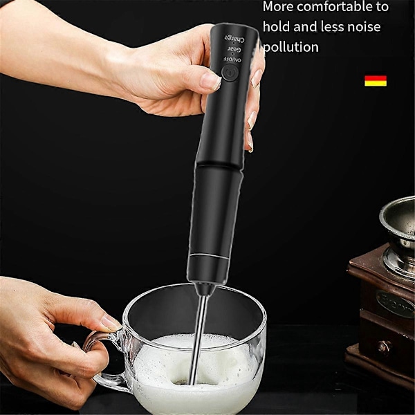Melkeskummer Håndholdt Skummaskin for Latte Kaffe Visp Mikser Skummer for Cappuccino Frappe Matcha Skummestav