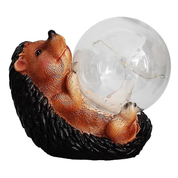 Utendørs Hage Skulptur Dekorasjon Animal Solar Led Light Hedgehog