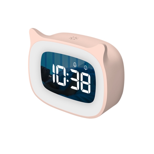 Resväska väckarklocka, svart bärbar LCD digitalklocka med temperatur, 12/24H, snooze-funktion, bakgrundsbelysning och batteridriven för resor, sovrum,