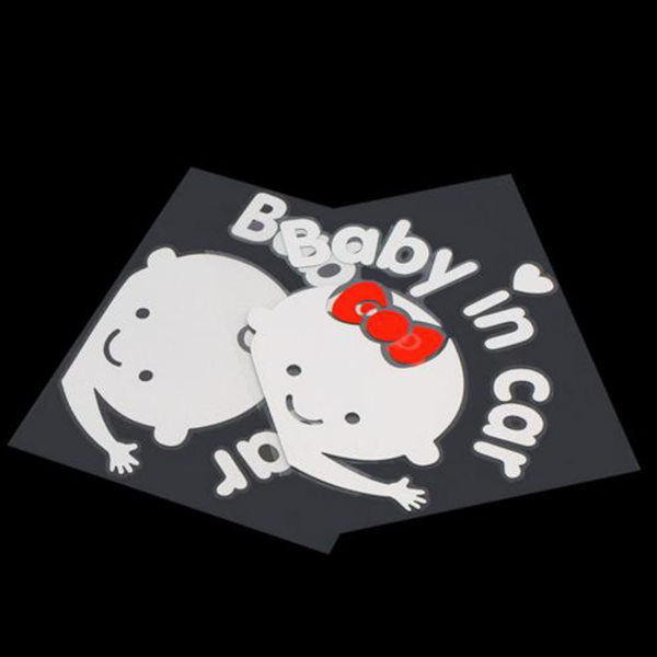 (4-pack) Baby on Board Fluga, Fotspår, Bilsticker