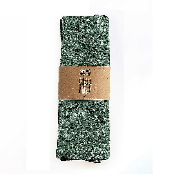Näsduk Handduk Bomull Linneduk Bordservett Solid Hem Bröllop Green