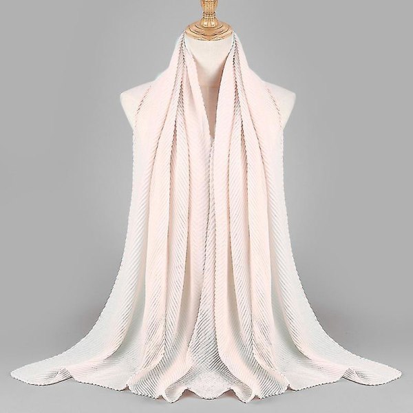 Ny mote twill preget skjerf, bomull og lin hodeplagg, dame hodeplagg, skjerf Beige