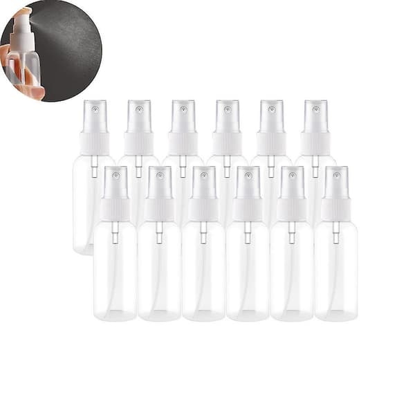 12 st sprayflaskor, transparenta tomma fina dimsprayflaskor i plast, små påfyllningsbara vätskebehållare 50ml