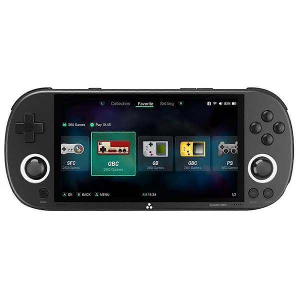 För Smart Pro Spelkonsol 256GB 13000 Spel Linux Retro Videospelskonsol Stöder Flera Emulatorer Svart