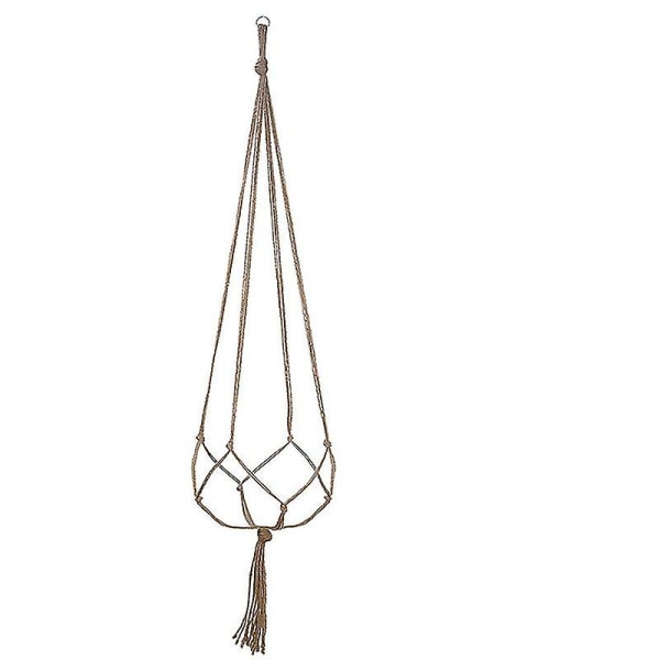 6 st Macrame Hängande Korg, Bomull Rep Hängande Korg, Blomkruka Hängande 122CM