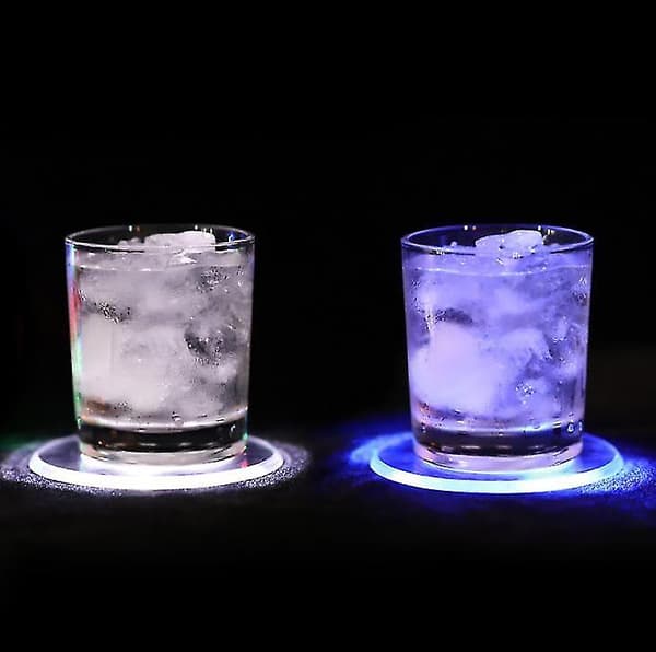 Led-vit underlägg 2 st dryckesunderlägg