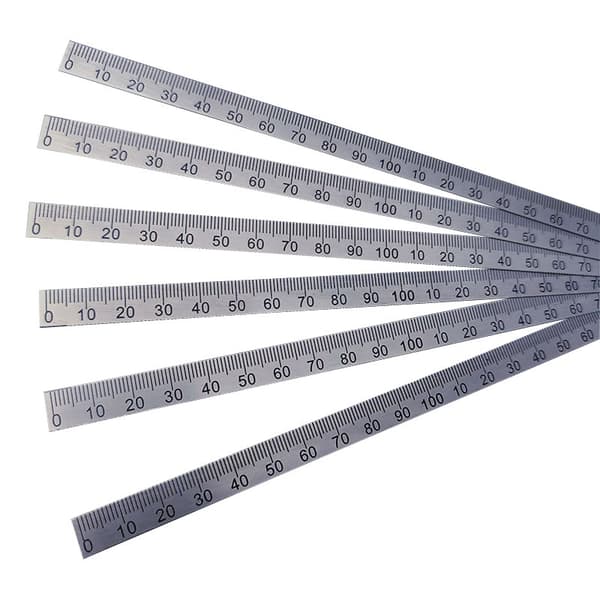 Fleksibel rustfri stållineal 30 cm x 10 mm