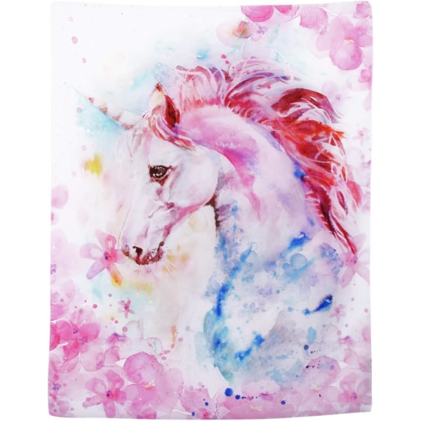 Pink Unicorn Hippie Art Gobelin til Soveværelse - Æstetisk Wat