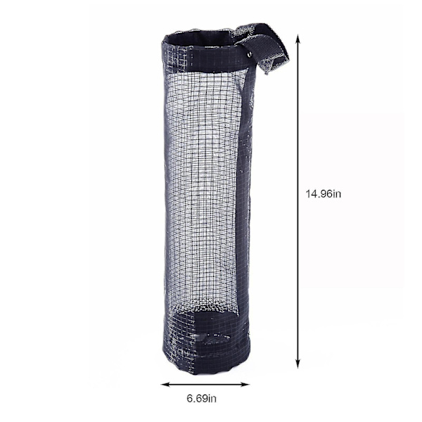 Plastposeholder Mesh Hengende Oppbevaringsdispensere Sammenleggbar Pustende Vaskbar Hengende Mesh Søppelposearrangør for Kjøkken Plastposeoppbevaring