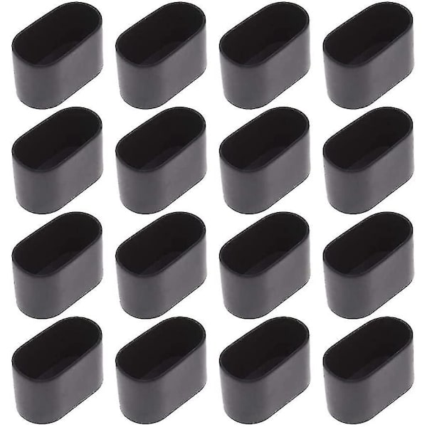 16 st ovala stolsbensöverdrag i PVC, möbelskydd, bordsbensöverdrag, golvskydd 15x30MM